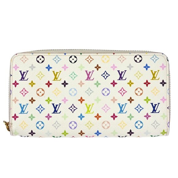 Louis Vuitton White Multicolor Zippy Wallet M60241 CA4111 153886 - Picture 1 of 12